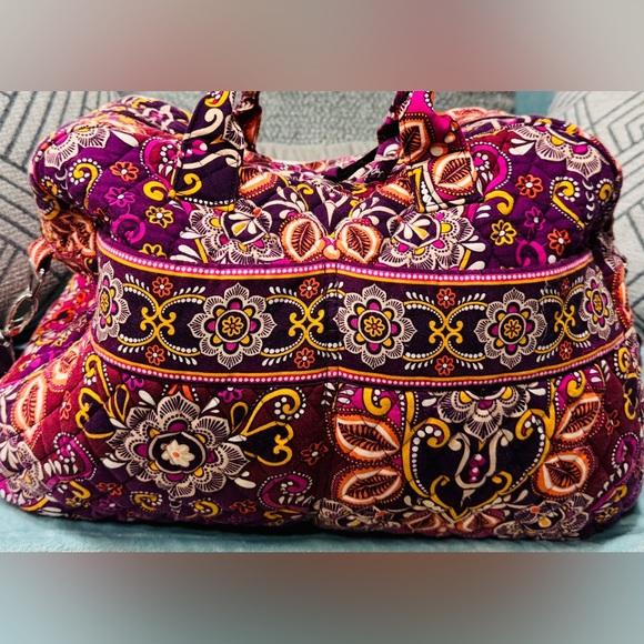 Vera Bradley Purple and Pink Floral Travel Bag - Picture 4 of 8